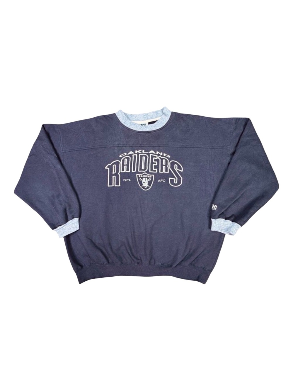 Vintage Lee Sport Embroidered Oakland Raiders Crew Neck Sweatshirt - Size XXL